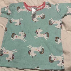 Gerber Mint Green Unicorn Print Shirt Size 4T